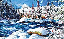 #9 ~ Champagne - First Heavy Snow in the Park, Riviere Montmorency, Pk. Laurentides Que.
