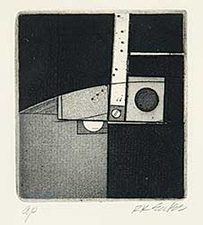 #28 ~ Eccles - Untitled - Abstract Squares and Circle  #AP