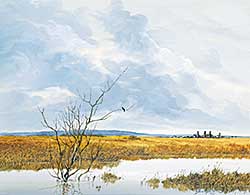 #1387 ~ Thompson - Untitled - Clouds Over Prairie Slough