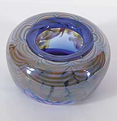 #1435 ~ James - Small Purple/Blue Floral Vase