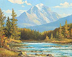 #23 ~ Crockford - Mount Temple from Bow River, Alberta
