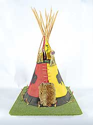 #6 ~ Chief Body - Untitled - Teepee with Buffalo Designs