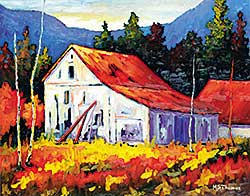 #496 ~ Thomas - Untitled - Red Roof in the Foothills