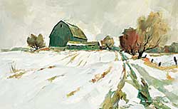 #1062 ~ Elliott - Untitled - A Snowy Road to the Farm