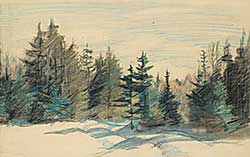 #412 ~ Coburn - Untitled - Forest Clearing in Winter