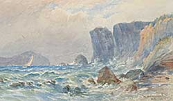 #424 ~ Cresswell - Untitled - Ship Off a Stormy Coast