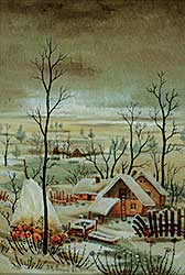#1037 ~ Cimic - Untitled - Village in Winter