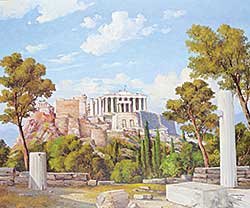 #1060 ~ Crockford - Untitled - A View of the Parthenon
