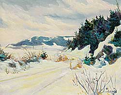 #1061 ~ Chiasson - Untitled - Winter Road Quebec