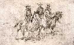 #92 ~ Borein - Untitled - Three Cowboys