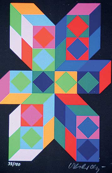 #323 ~ Vasarely - Untitled  #33/150