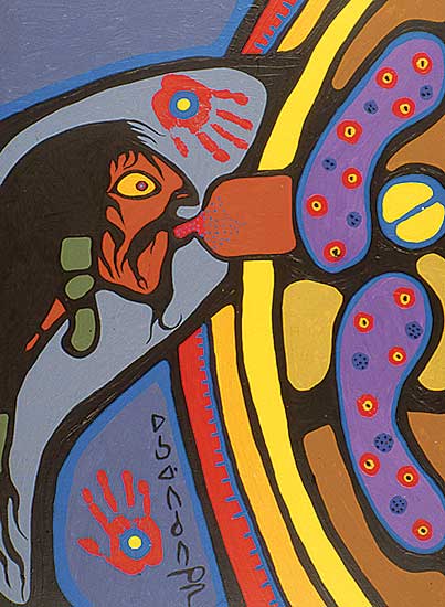 #335 ~ Morrisseau - Christ Subservant to Mother Earth