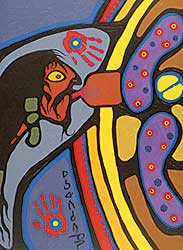 #335 ~ Morrisseau - Christ Subservant to Mother Earth