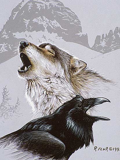 #74 ~ Fehr - Still Wilderness Composite - Wolf and Crow