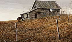 #72 ~ Gibbs - Untitled - Barn and Horse