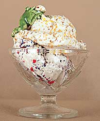 #92 ~ Gilhooly - Untitled - Dish of Ice Cream / Frog