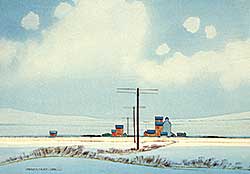 #118 ~ Hurley - Untitled - Prairie Winter with Elevators