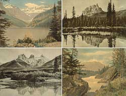 #433 ~ Armbrister - GROUP OF FOUR PHOTOGRAPHES / Three Sisters, Castle Mountain, Bow Falls, Lake Louise