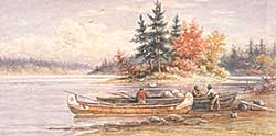 #173 ~ Verner - Indians Loading Freight Canoes