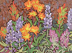 #79 ~ Kerr - Indian Paintbrush and Lupins #2