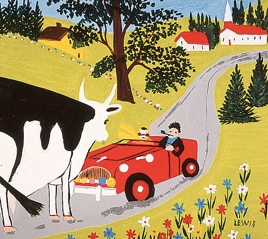 #92 ~ Lewis - Untitled - Cow Crossing
