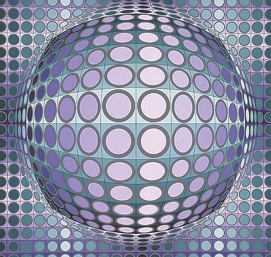 #204 ~ Vasarely - Untitled - Sphere  #252/275
