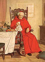 #145 ~ Pilch - Untitled - Cardinal Enjoying Fruit