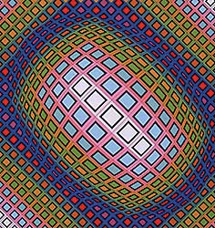 #206 ~ Vasarely - Untitled - Forbe  #180/250