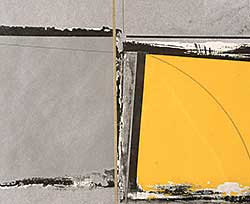 #75 ~ Knudsen - Untitled [Silver and Yellow Abstract]  #2/60