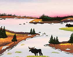 #102 ~ Norris - Moose And Sunset