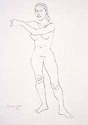 #218 ~ Bates - Untitled - Female Figure Study, Arm Outstretched
