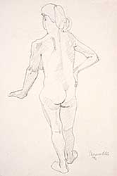 #219 ~ Bates - Untitled - Female Figure Study, Arm On Hip