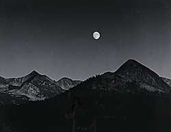 #205 ~ Adams - Moon Rise from Glacier Point, Yosemite National Park, California