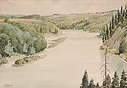 #447 ~ Jones - North Saskatchewan River, From Leeder's Farm, Holborn, Alta.