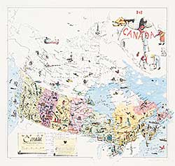 #452 ~ Kurelek - Map of Canada  #285/554