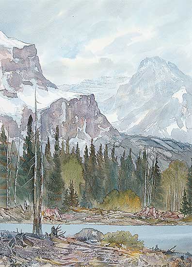 #444 ~ Fleming - Untitled - Mountains near Banff