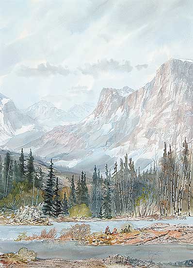 #445 ~ Fleming - Untitled - Mountains near Banff #2