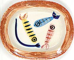 #320 ~ Picasso - Four Polychrome Fish  #63/200