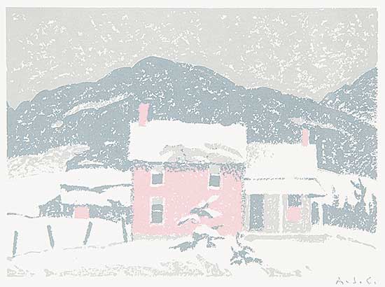 #218 ~ Casson - Untitled - Pink House in Winter