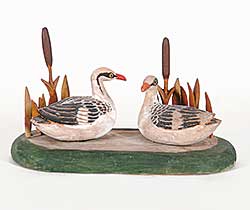 #261 ~ Joett - Untitled - Two Ducks in Reeds