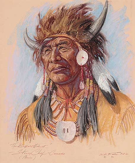 #454 ~ Fales - The Buffalo Helmet, Stoney Chief [Plains], Canada