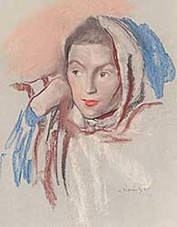 #445 ~ Dobrowsky - Untitled - Woman in Kerchief