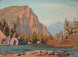 #110 ~ Shelton - Untitled - Bow River and Backside of Tunnel Mountain
