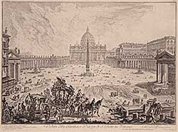 #536 ~ Piranesi - Veduta della Basilica, e Piazza di S. Pietro in Vaticano