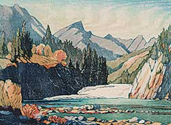 #557 ~ Shelton - Bow Falls Banff  #68/100 Ed.2