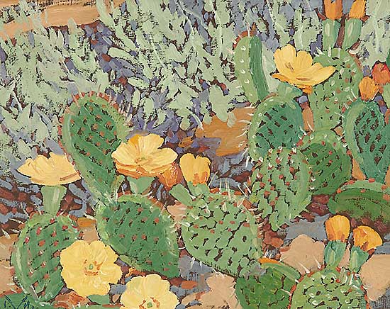 #67 ~ Kerr - Prickly Pear Cactus with Sage