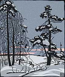 #423 ~ Bergman - Untitled - Sunset Winter Lake