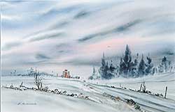 #430 ~ Brimacombe - Untitled - Winter Landscape