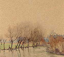 #96 ~ Phillips - Untitled - Autumn View of Creek
