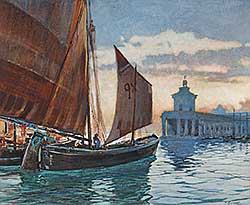 #204 ~ Barratt - Evening Off the Dogana, Venice